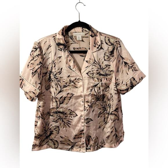 House of Harlow Short Pajama Set Button Up Top Drawstring Short with pockets‎ - Picture 1 of 7